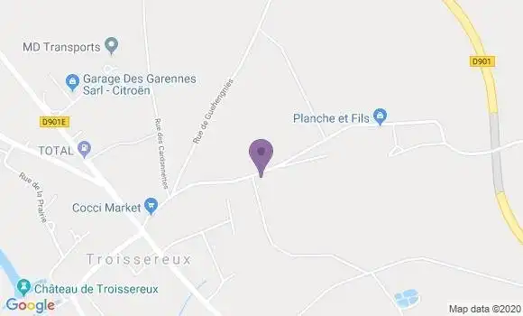 Localisation Banque Postale Agence de Troissereux