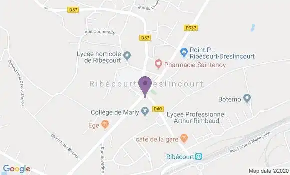 Localisation Banque Postale Agence de Ribécourt Dreslincourt