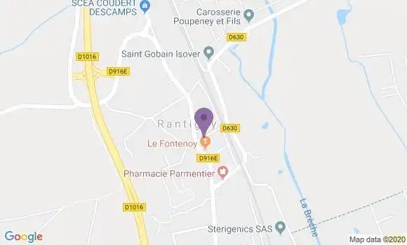 Localisation Banque Postale Agence de Rantigny