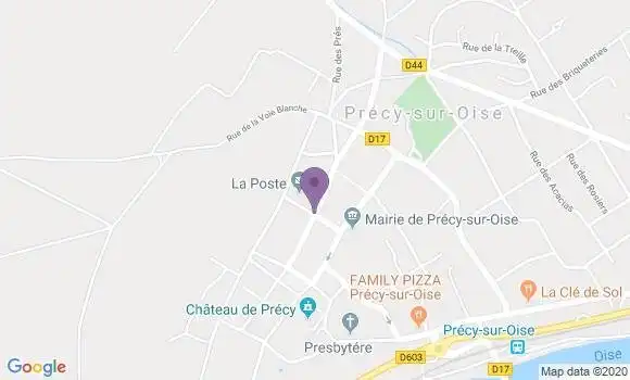 Localisation Banque Postale Agence de Précy sur Oise