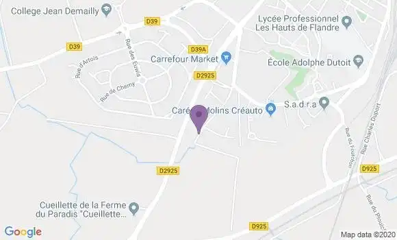 Localisation LCL Agence de Seclin
