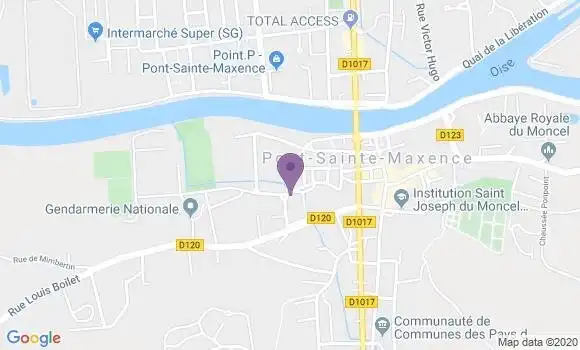 Localisation Banque Postale Agence de Pont Sainte Maxence
