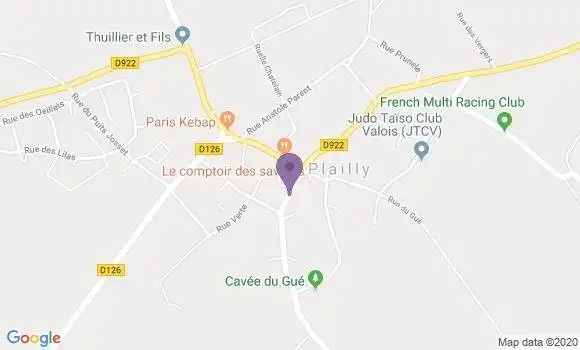 Localisation Banque Postale Agence de Plailly