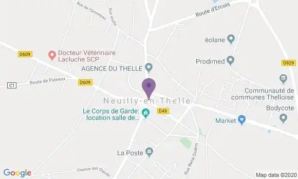 Localisation Banque Postale Agence de Neuilly en Thelle