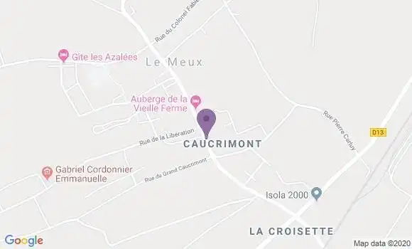 Localisation Banque Postale Agence de Le Meux