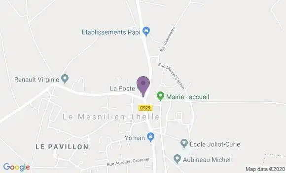 Localisation Banque Postale Agence de Le Mesnil en Thelle
