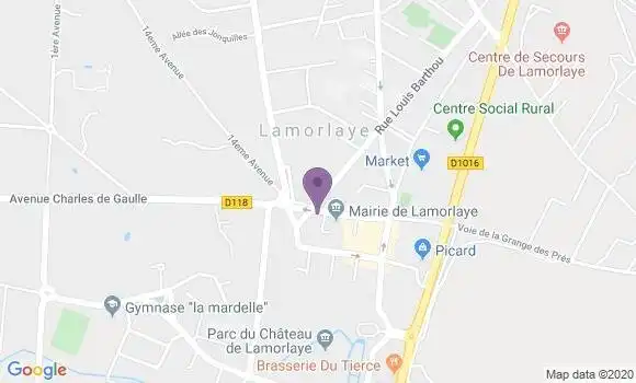 Localisation Banque Postale Agence de Lamorlaye