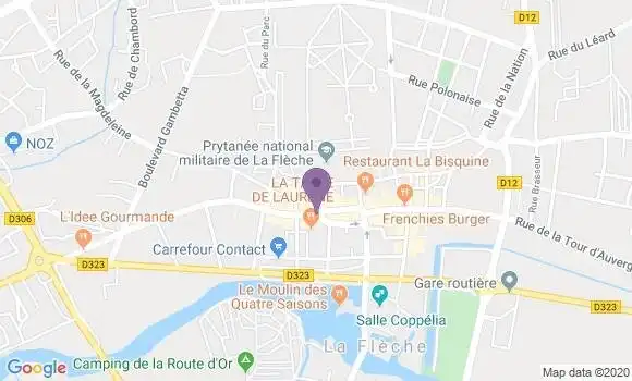 Localisation LCL Agence de La Flèche