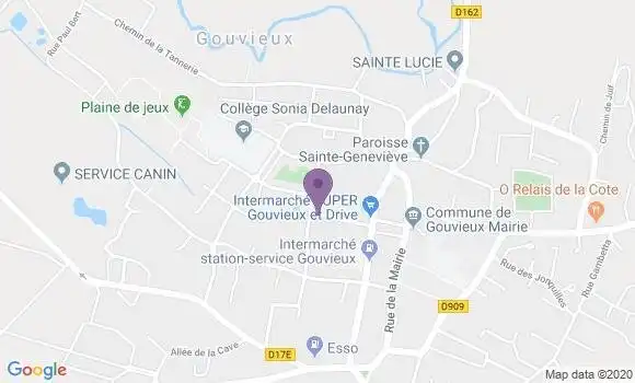 Localisation Banque Postale Agence de Gouvieux