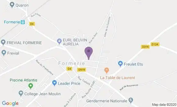Localisation Banque Postale Agence de Formerie