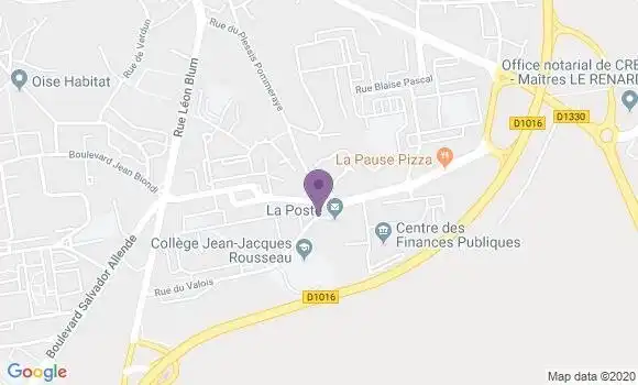 Localisation Banque Postale Agence de Creil Valois