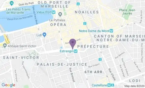 Localisation Société Générale Agence de Marseille Pierre Puget