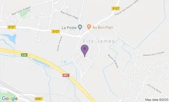 Localisation Banque Postale Agence de Clermont