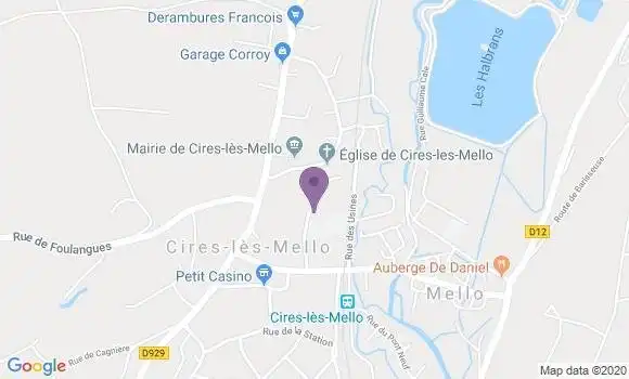 Localisation Banque Postale Agence de Cires lès Mello