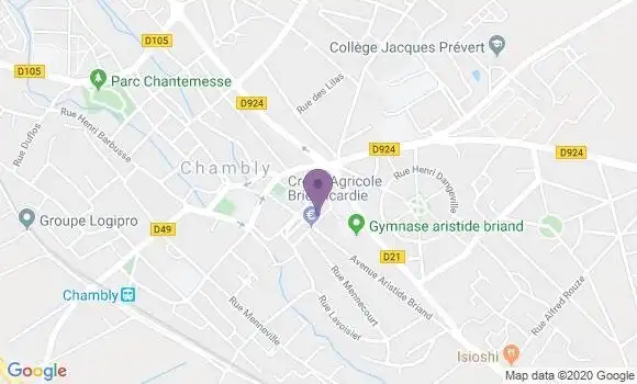 Localisation Banque Postale Agence de Chambly