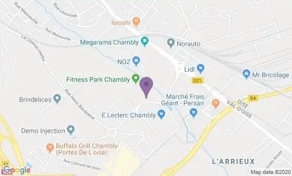 Localisation Banque Postale Agence de Chambly Portes de l