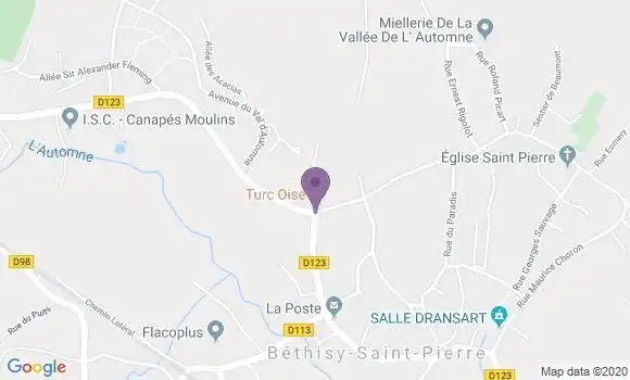 Localisation Banque Postale Agence de Béthisy Saint Pierre
