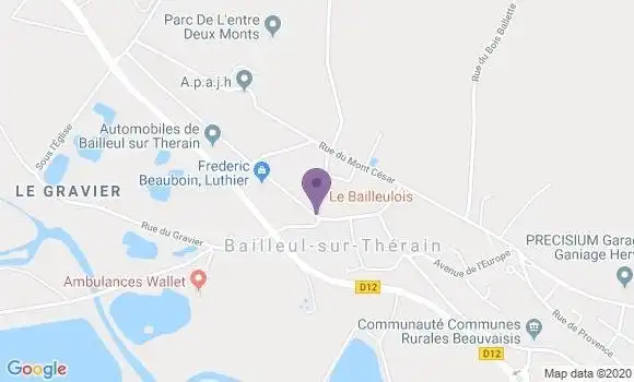 Localisation Banque Postale Agence de Bailleul sur Thérain
