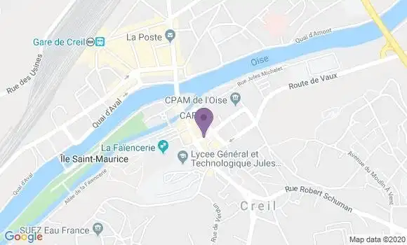 Localisation Banque Postale Agence de Creil Saint Médard