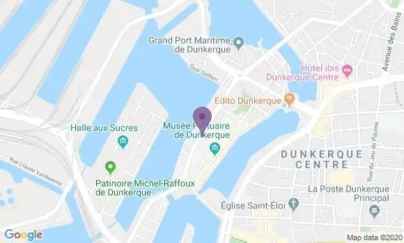 Localisation Banque Postale Agence de Dunkerque Port