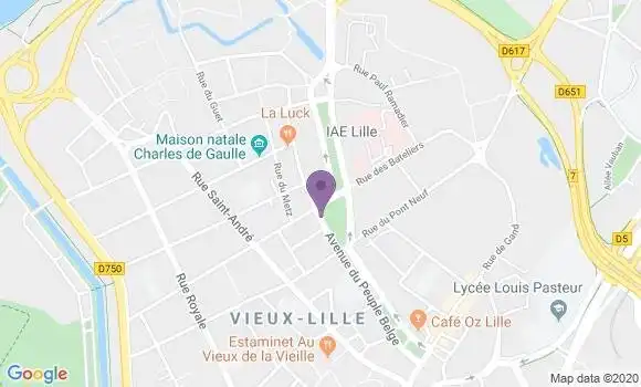 Localisation Banque Postale Agence de Lille Saint Martin