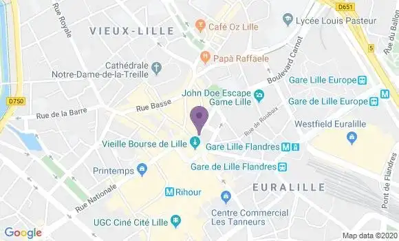 Localisation Banque Postale Agence de Lille Bourse