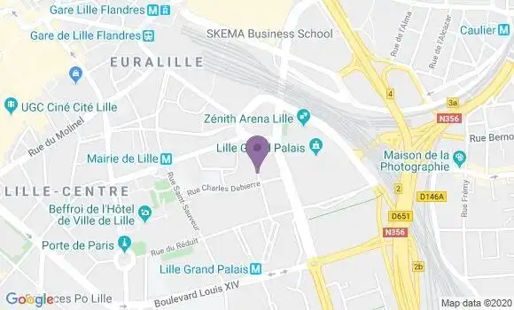 Localisation Banque Postale Agence de Lille Saint Sauveur