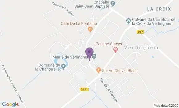 Localisation Banque Postale Agence de Verlinghem
