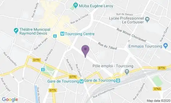 Localisation Banque Postale Agence de Tourcoing Salembien