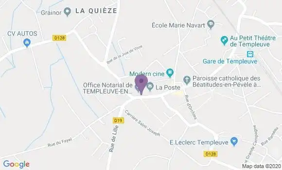 Localisation Banque Postale Agence de Templeuve
