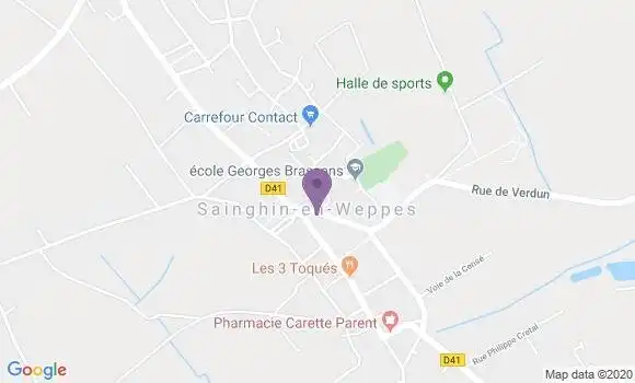 Localisation Banque Postale Agence de Sainghin en Weppes