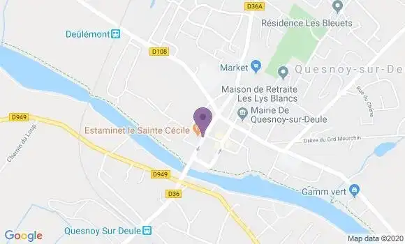 Localisation Banque Postale Agence de Quesnoy sur Deule