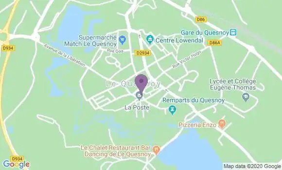 Localisation Banque Postale Agence de Le Quesnoy