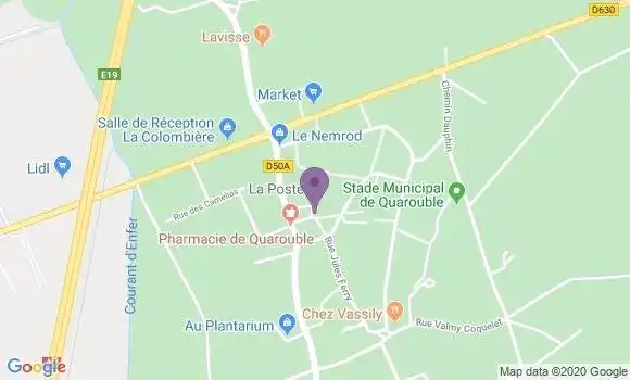 Localisation Banque Postale Agence de Quarouble
