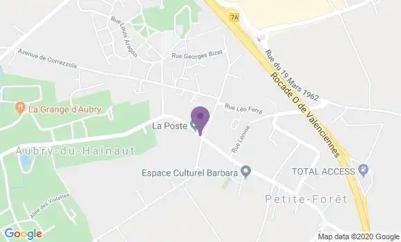 Localisation Banque Postale Agence de Petite Forêt