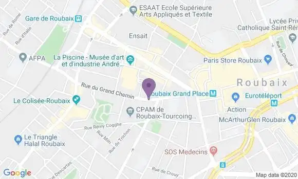 Localisation Banque Postale Agence de Roubaix Grand Rue