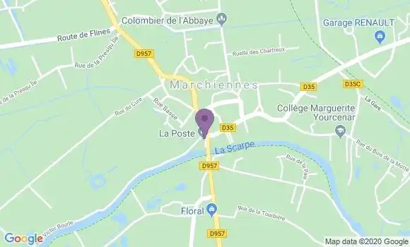 Localisation Banque Postale Agence de Marchiennes