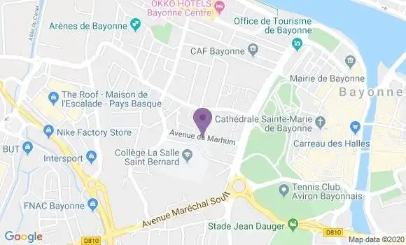 Localisation LCL Agence de Bayonne Cité Palais