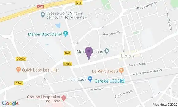Localisation Banque Postale Agence de Loos