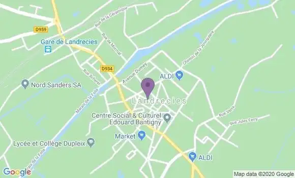 Localisation Banque Postale Agence de Landrecies