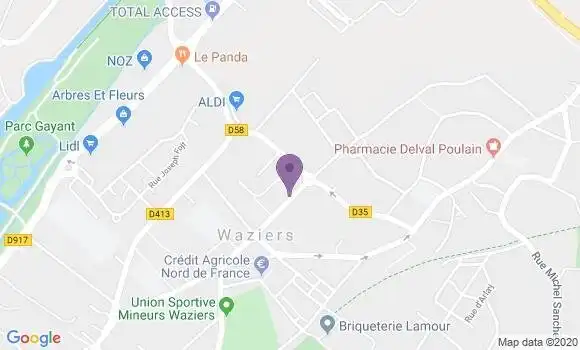 Localisation Banque Postale Agence de Lallaing