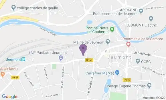 Localisation Banque Postale Agence de Jeumont
