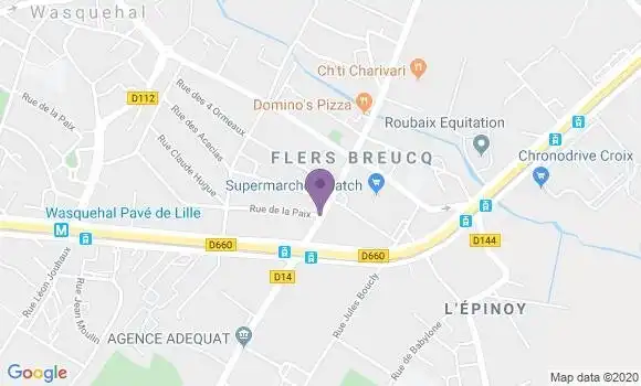 Localisation Banque Postale Agence de Villeneuve d