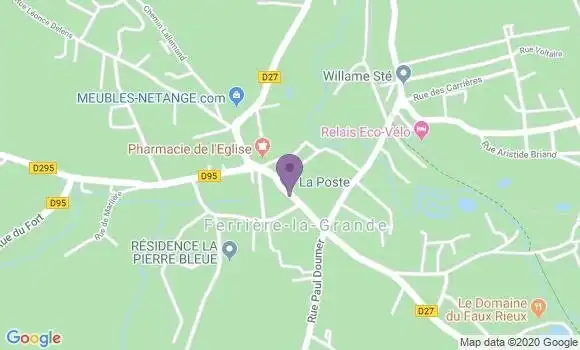 Localisation Banque Postale Agence de Ferrière la Grande