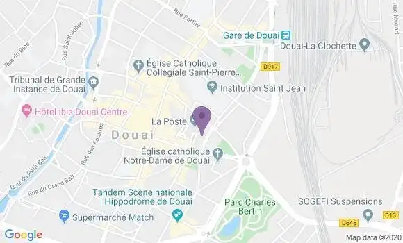 Localisation Banque Postale Agence de Douai