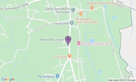 Localisation Banque Postale Agence de Crespin