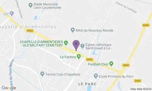 Localisation Banque Postale Agence de La Chapelle d