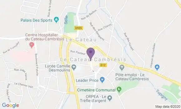 Localisation Banque Postale Agence de Le Cateau Cambrésis