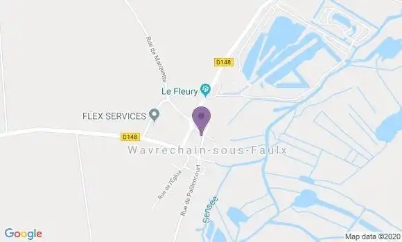 Localisation Banque Postale Agence de Bouchain