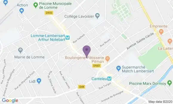 Localisation Banque Postale Agence de Lambersart Canteleu